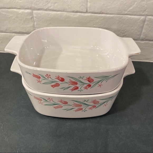 Corningware Rosemarie 1L A-1-B & 1.5L A-15L casserole dish set vintage - Picture 3 of 14